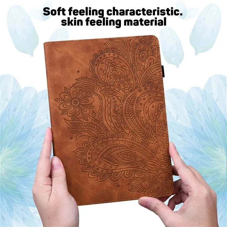 For Xiaomi Pad 7 Pro  /  Pad 7 Case Peacock Flower Pattern Card Holder Leather Tablet Cover