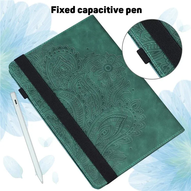 For Xiaomi Pad 7 Pro  /  Pad 7 Case Peacock Flower Pattern Card Holder Leather Tablet Cover