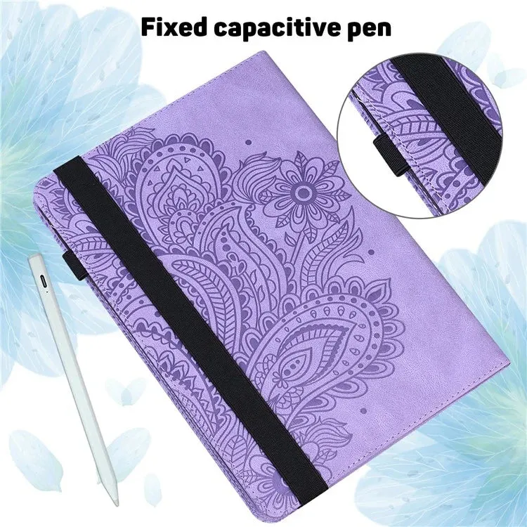 For Xiaomi Pad 7 Pro  /  Pad 7 Case Peacock Flower Pattern Card Holder Leather Tablet Cover
