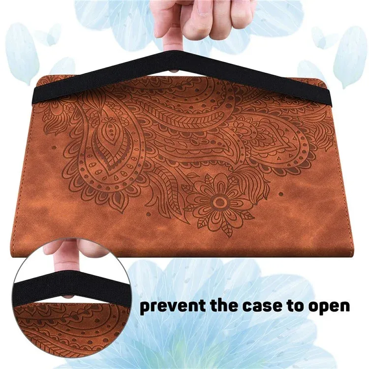 For Xiaomi Pad 7 Pro  /  Pad 7 Case Peacock Flower Pattern Card Holder Leather Tablet Cover