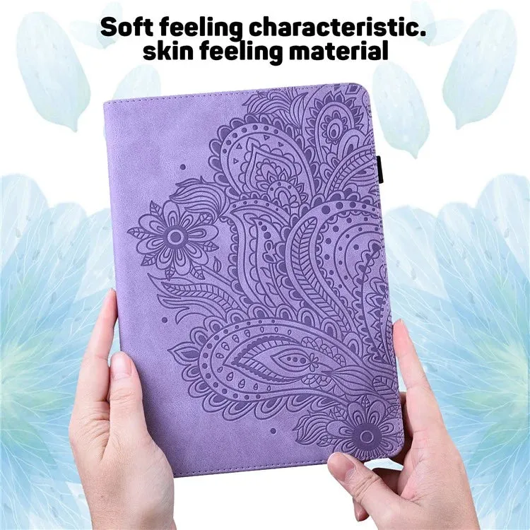 For Xiaomi Pad 7 Pro  /  Pad 7 Case Peacock Flower Pattern Card Holder Leather Tablet Cover
