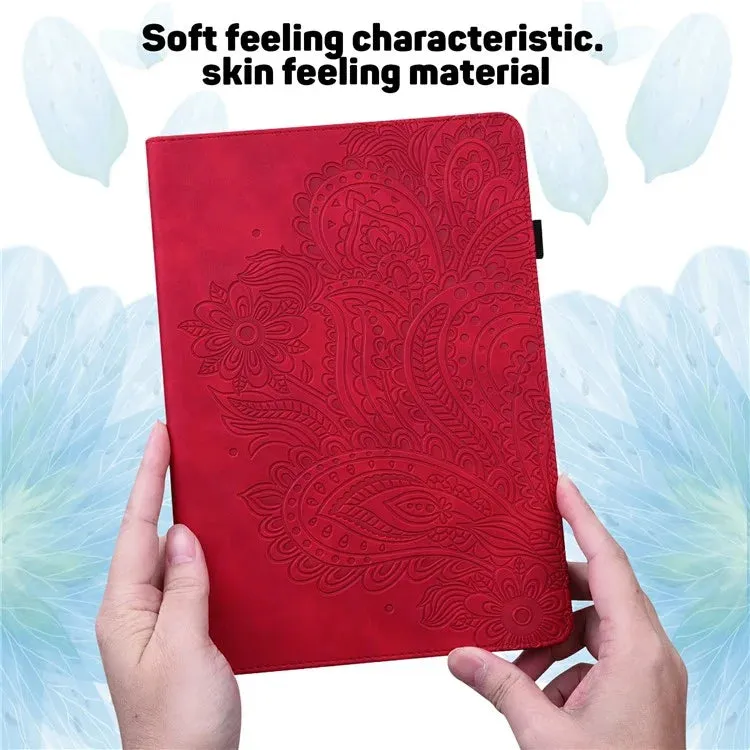 For Xiaomi Pad 7 Pro  /  Pad 7 Case Peacock Flower Pattern Card Holder Leather Tablet Cover