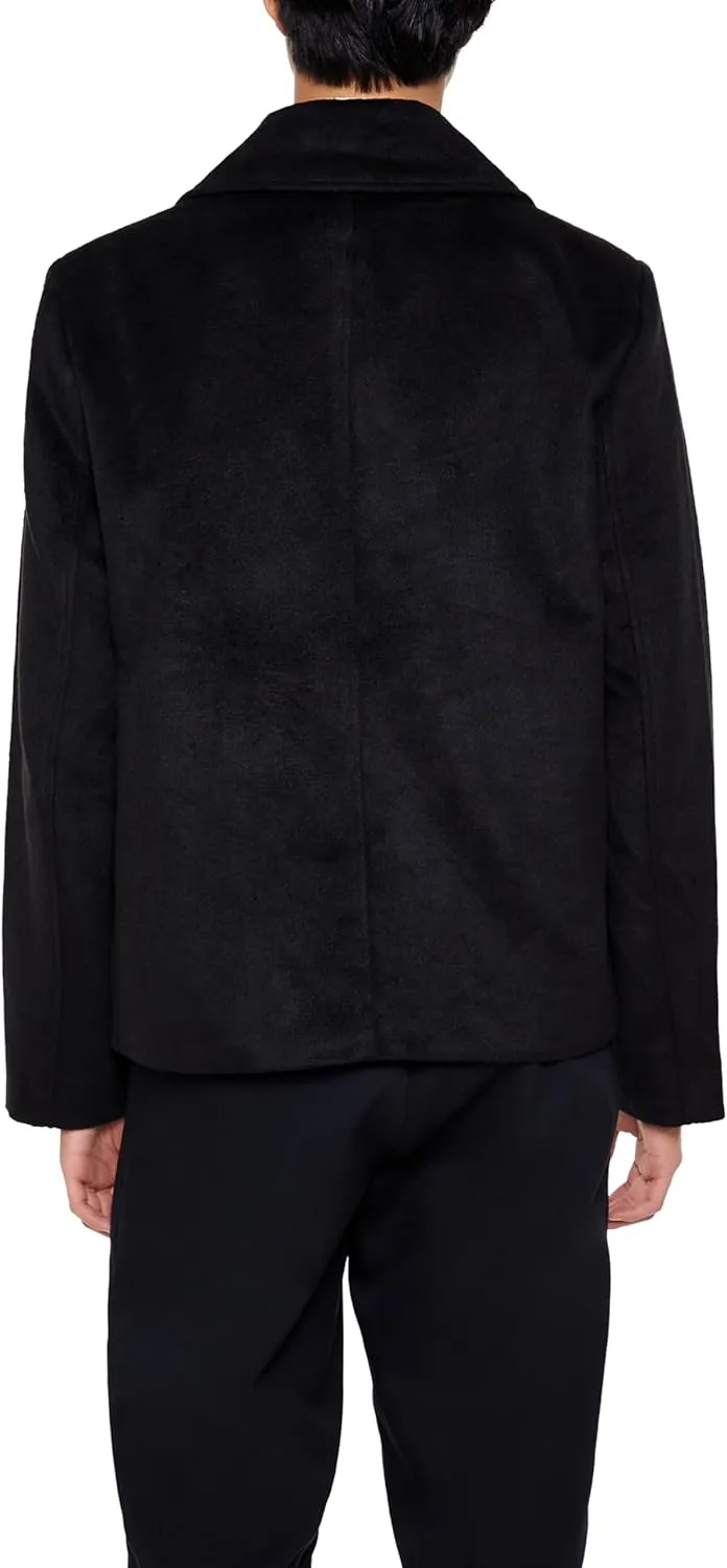 Forever 21 Men's Notched Double-Breasted Coat