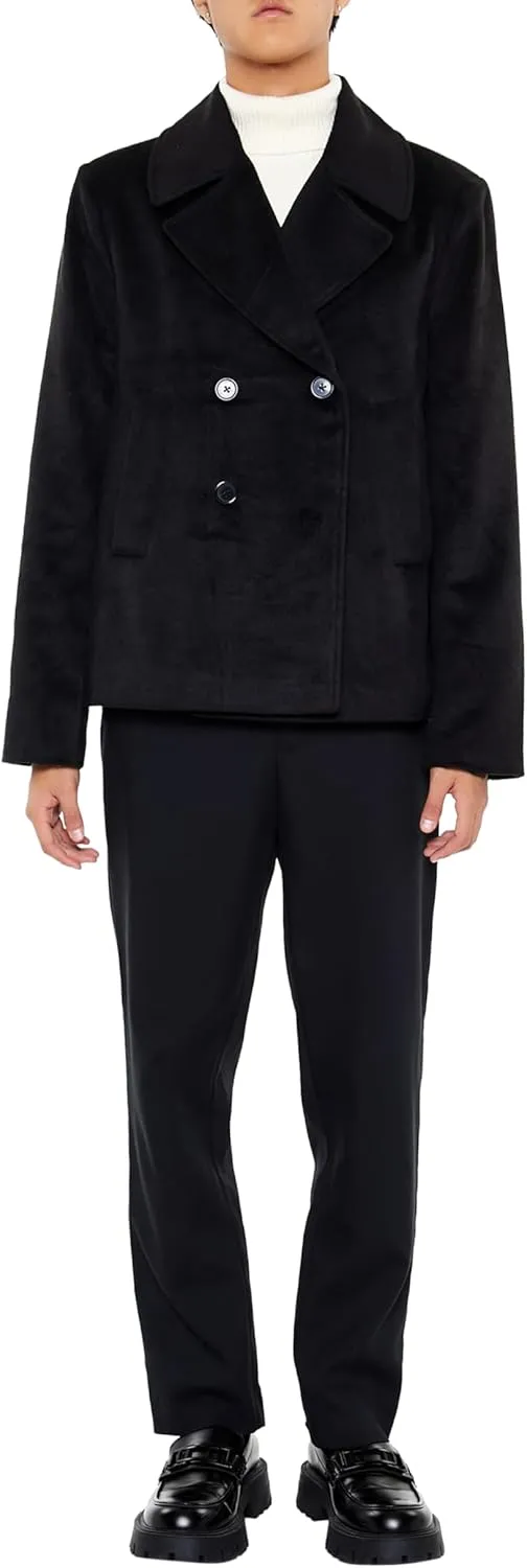 Forever 21 Men's Notched Double-Breasted Coat