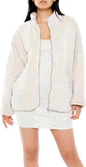 Forever 21 Women's Quilted Zip-up Jacket