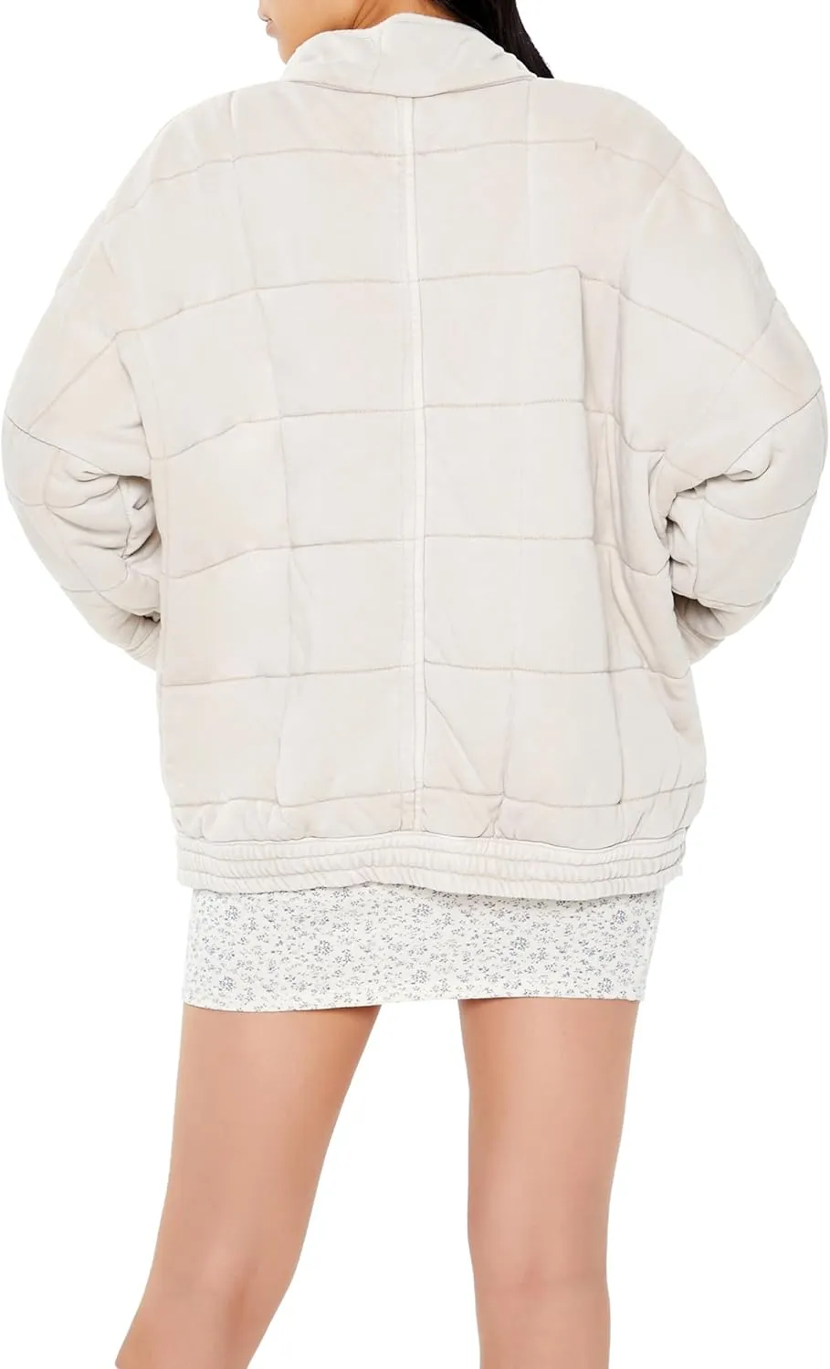 Forever 21 Women's Quilted Zip-up Jacket