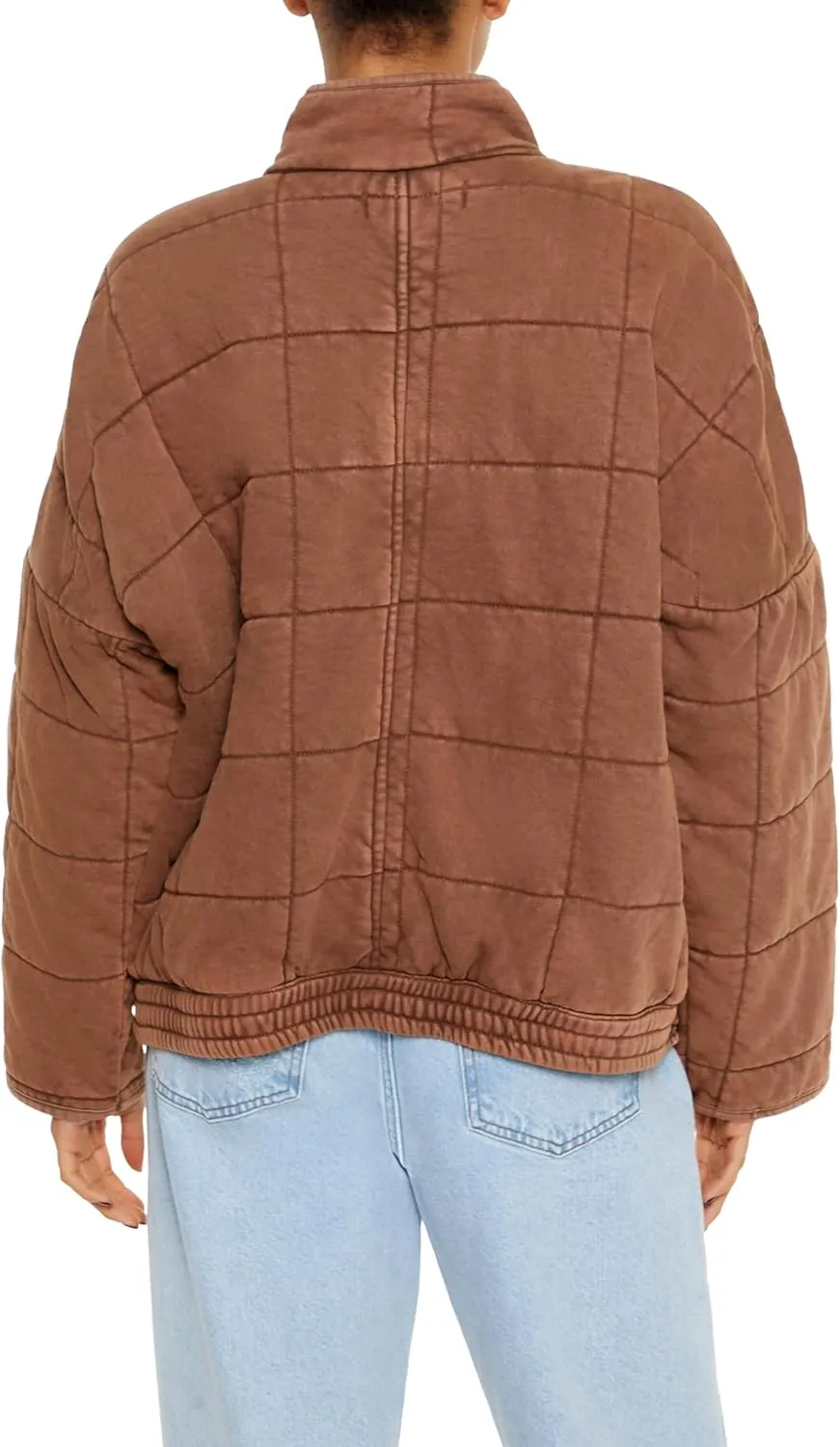 Forever 21 Women's Quilted Zip-up Jacket