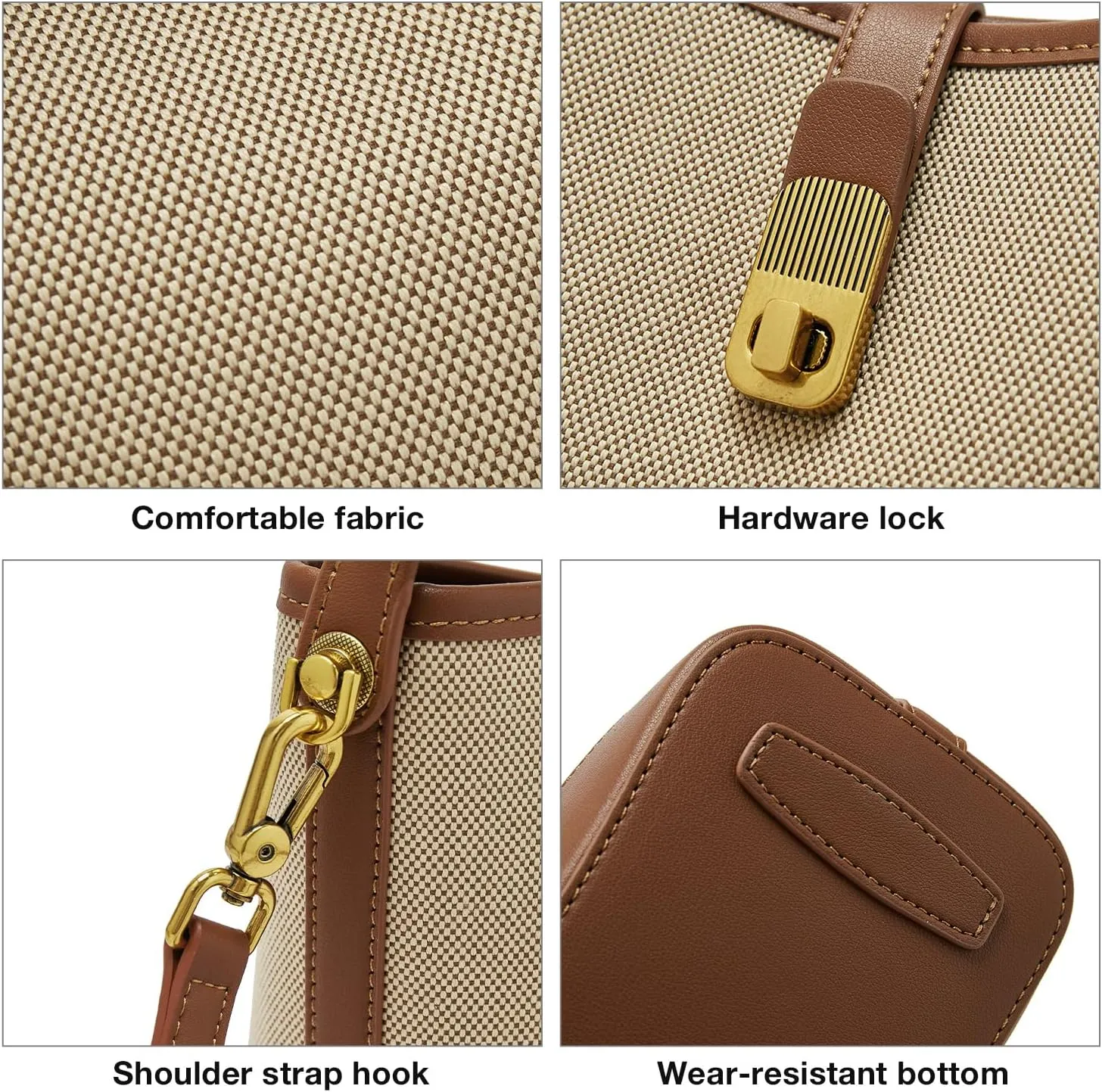 FOXLOVER Small Bucket Bag For Women Fashion Simplicity Crossbody Handbag Designer Shoulder Purse