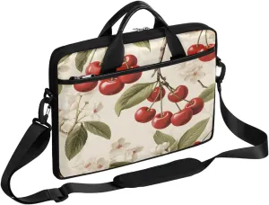Fruit Cherry Leaves 15 Inch Laptop Bag Laptop Shoulder Bag Computer Cases for Laptops or Tablets