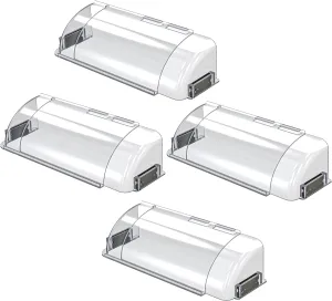 Funmit Air Vent Deflectors Adjustable Magnetic Heat Easy Adjust Between 9”-15” for Vents Sidewall Floor Ceiling Registers (4 Packs)