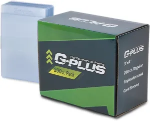 G-PLUS 200 Counts 3"X4" Card Sleeves - Baseball Protectors, Hard Plastic Sportcards Football Game Holder, Collecting Trading Sleeves, Clear Regular Top Loads for Cards 1.5MM