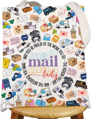 G2TUP Postal Worker Tote Bag Mail Lady Gifts Mail Carrier Shoulder Bag Postal Worker Life Gifts