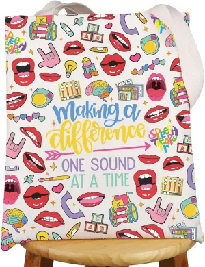 G2TUP Speech Therapist Tote bag Speech Language Pathologist Gifts Speech Therapist Gift SLP Shoulder Bag