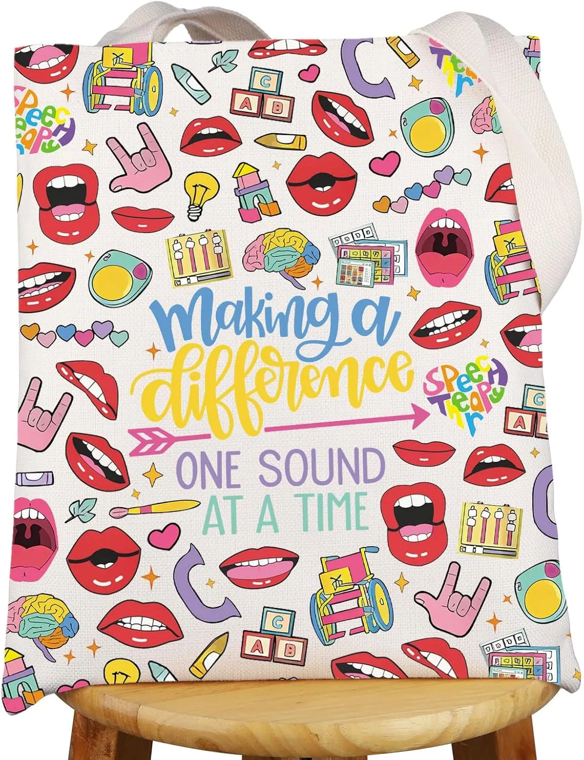 G2TUP Speech Therapist Tote bag Speech Language Pathologist Gifts Speech Therapist Gift SLP Shoulder Bag