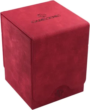 GameGenic Deck Box – Squire XL Red 100CT – Durable and Sturdy TCG, OCG, CCG Card Storage – Compatible with Pokemon, Yugioh, Commander, and MTG Magic: The Gathering Cards