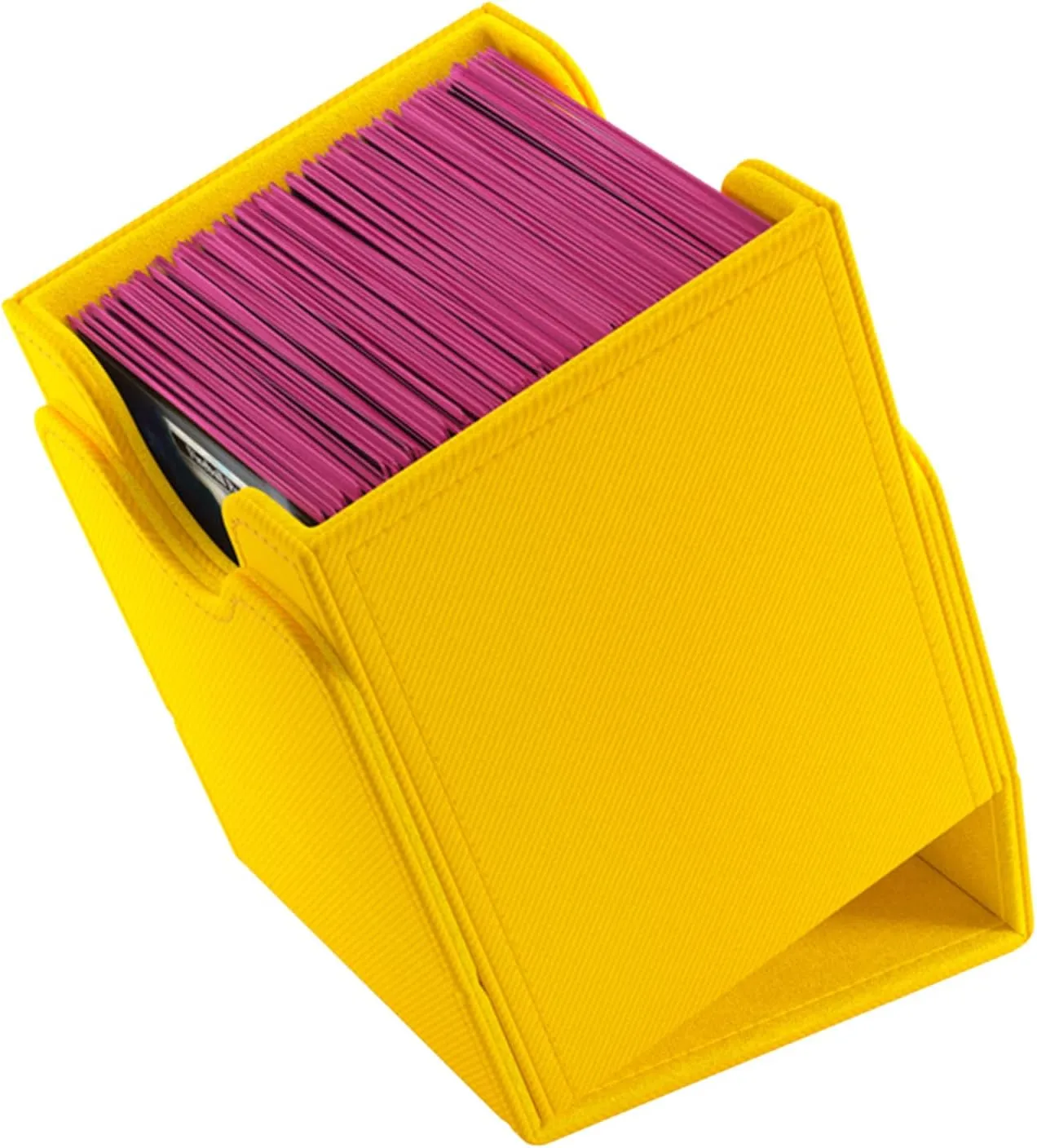 GameGenic Deck Box – Squire XL Yellow 100CT – Durable and Sturdy TCG, OCG, CCG Card Storage – Compatible with Pokemon, Yugioh, Commander, and MTG Magic: The Gathering Cards