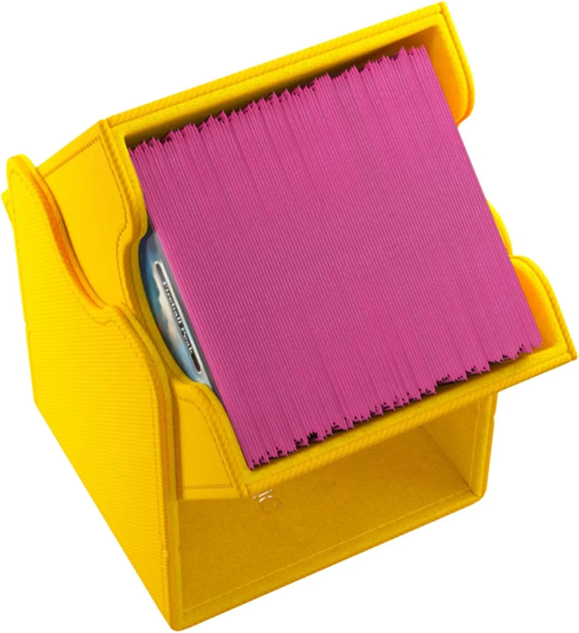 GameGenic Deck Box – Squire XL Yellow 100CT – Durable and Sturdy TCG, OCG, CCG Card Storage – Compatible with Pokemon, Yugioh, Commander, and MTG Magic: The Gathering Cards