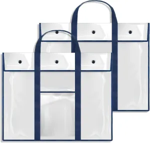 GAMENOTE 2 Pack Large Poster Storage Bag (31.5"×25.5") Bulletin Board Holder Art Portfolio Container for Teachers Classroom Organization