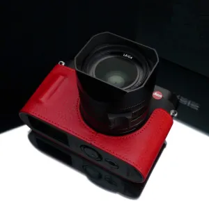 Gariz Black Label Genuine Leather BL-LCQR Half Case for Leica Q Type 116, Red