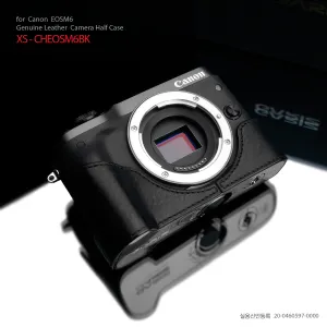 Gariz Black Leather Camera Half Case for Canon EOS M6 XS-CHEOSM6BK