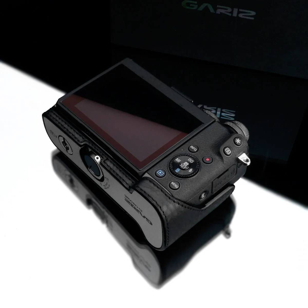 Gariz Black Leather Camera Half Case for Canon EOS M6 XS-CHEOSM6BK