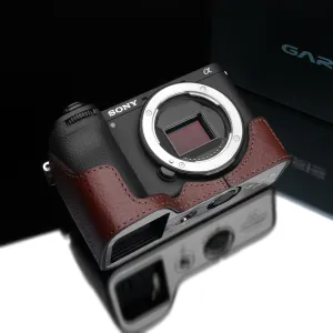 Gariz XS-CHA6700BR Genuine Leather Half Case for Sony A6700, Brown