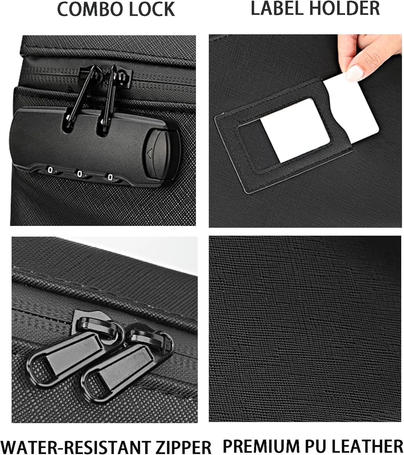 GEEDUD Notary Bag with Lock, 13.6 x 10 Inches Heavy Duty Notary Supply Bag, Zipper Notary Supplies Bag for All Notary Journal, Stamp, Embosser, Ink Pad and Valuables Storage Bag (Black)