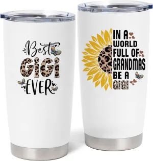 Gigi Gifts for Grandma - Mothers Day/Birthday Gifts for Gigi - Funny Grandma Gift from Grandkids, 20 oz Insulation Stainless Steel Tumbler