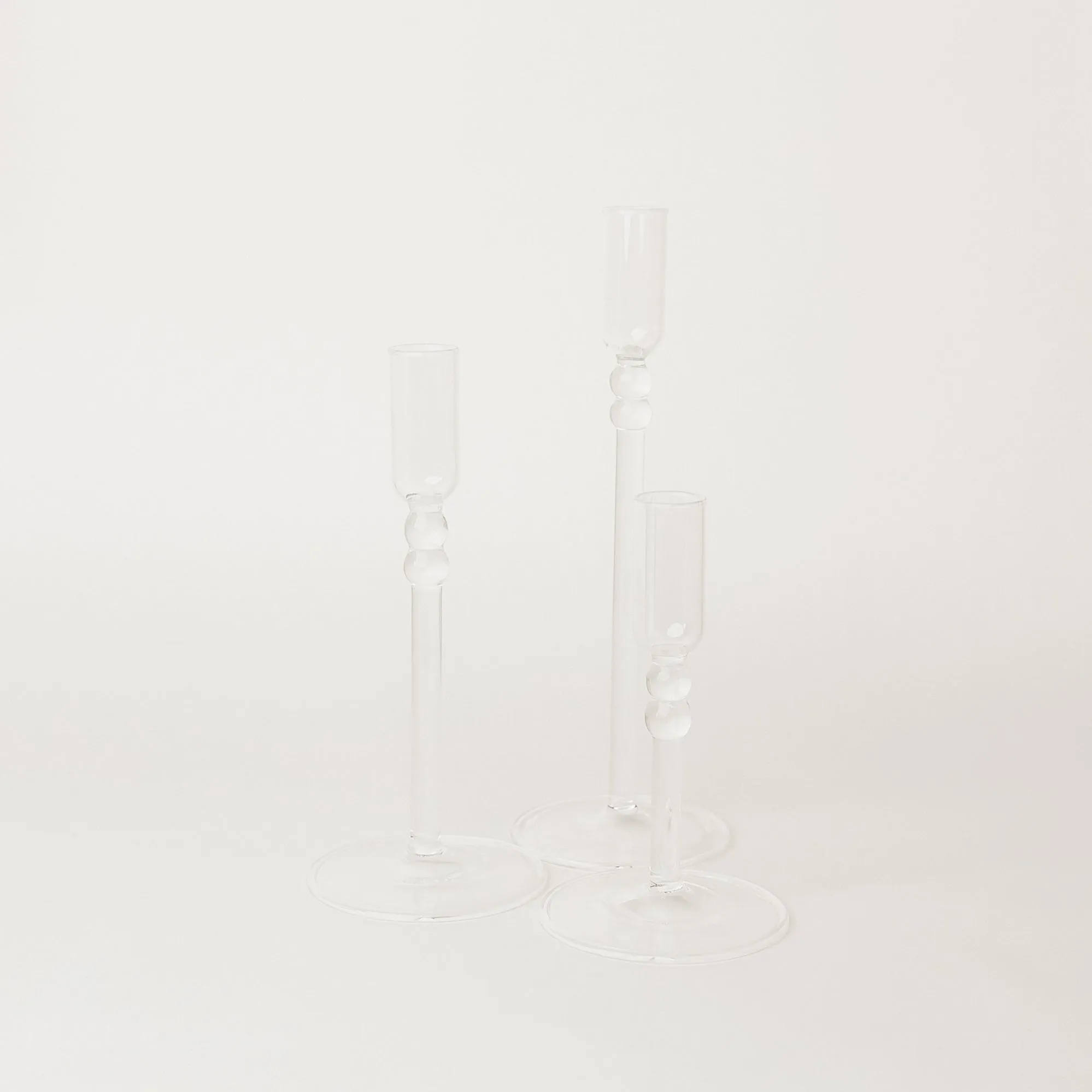 Glass Candlestick Holders