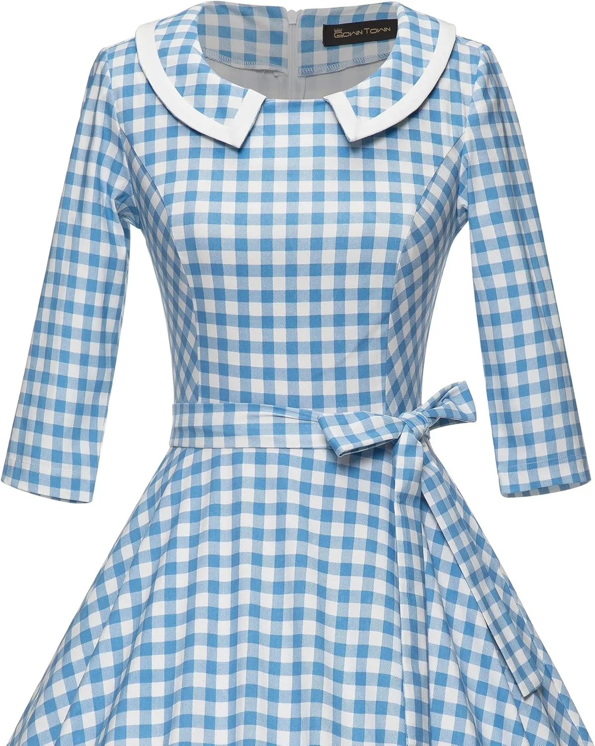 GownTown Womens Dresses 1950s Vintage Swing Stretchy Dresses with Pockets