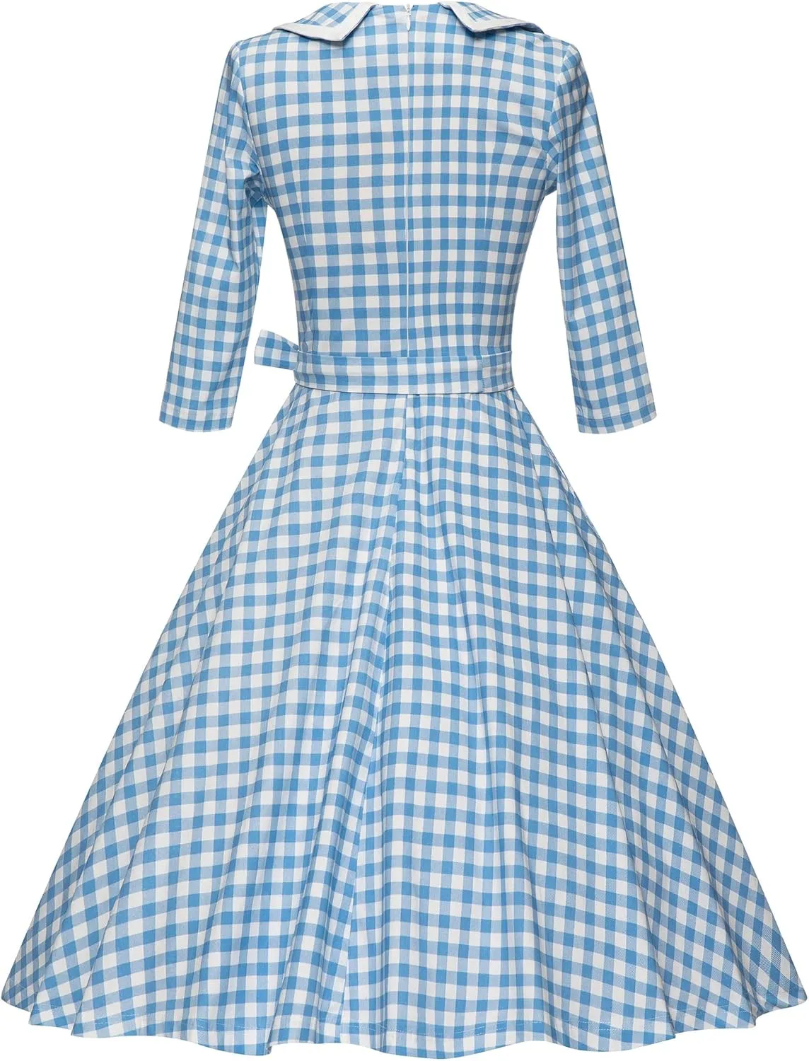 GownTown Womens Dresses 1950s Vintage Swing Stretchy Dresses with Pockets