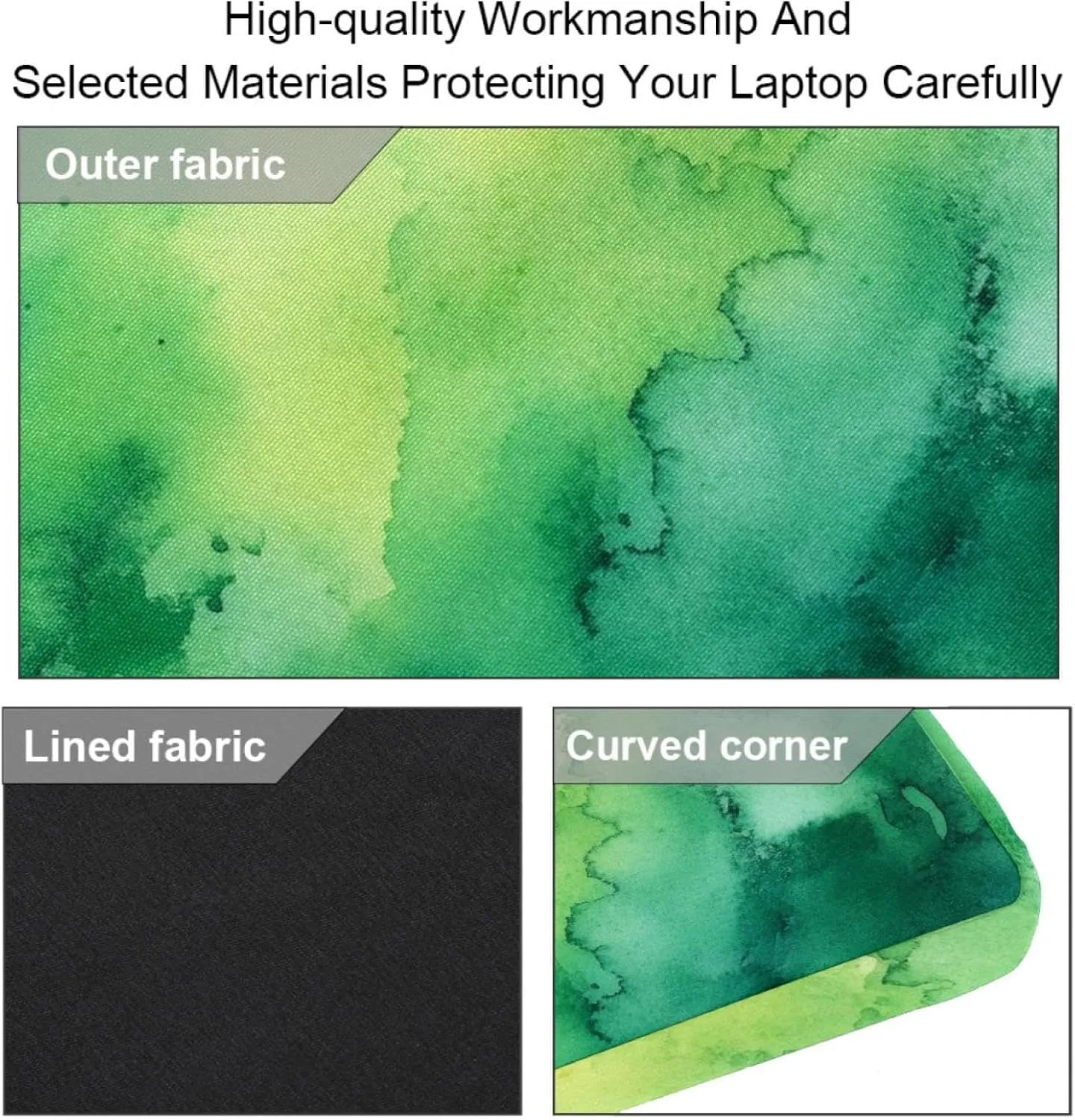 Green Puzzle Laptop Bag Case Computer Sleeve Shoulder Messenger Bag for Work School