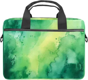 Green Puzzle Laptop Bag Case Computer Sleeve Shoulder Messenger Bag for Work School