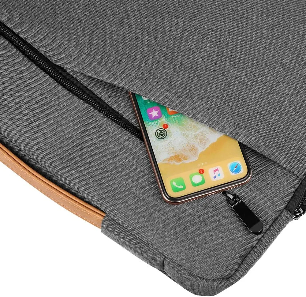 Grey Laptop Sleeve with Handle 15 15.6-inch Made for Acer Aspire, Chromebook, Predator, Nitro, Swift, ConceptD