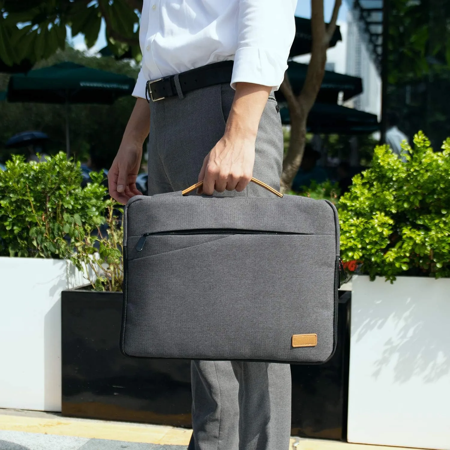Grey Laptop Sleeve with Handle 15 15.6-inch Made for Acer Aspire, Chromebook, Predator, Nitro, Swift, ConceptD