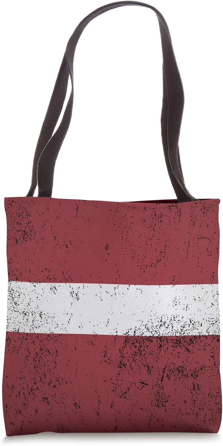 Grunge Latvia Flag Cool Europe Baltic Peninsula Latvian Gift Tote Bag