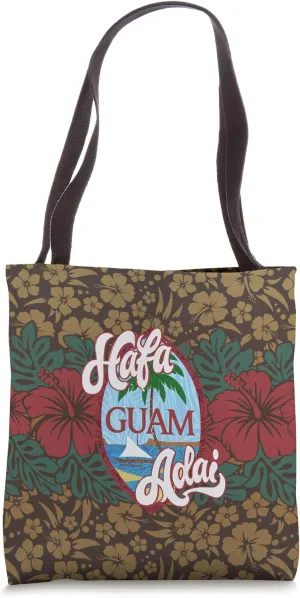 Guam Bags Chamorro Hafa Adai Hibiscus Flower Guamanian Gift Tote Bag