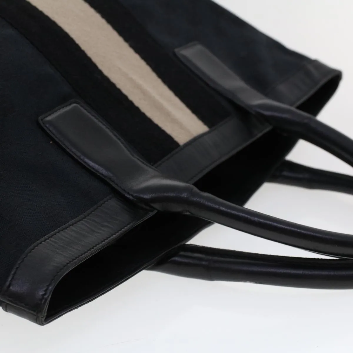 GUCCI GG Canvas Sherry Line Tote Bag Black White 002 1093 3444 th3756