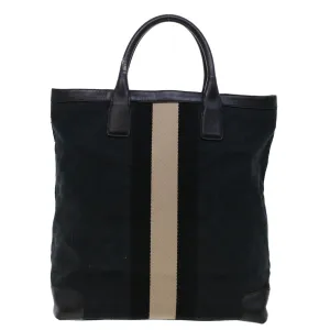 GUCCI GG Canvas Sherry Line Tote Bag Black White 002 1093 3444 th3756