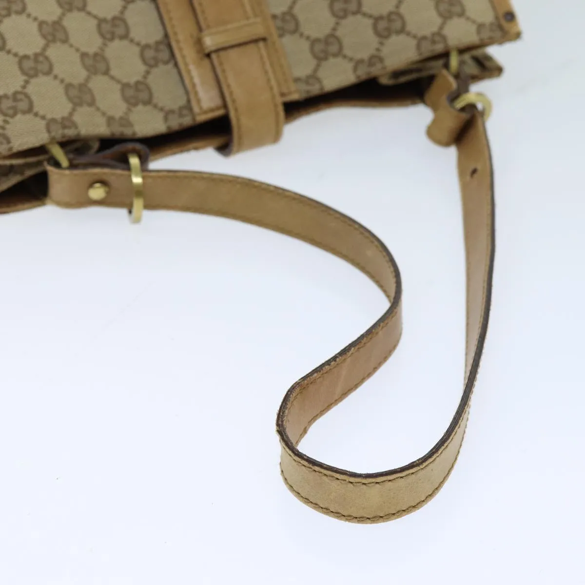 GUCCI GG Canvas Tote Bag Beige 109101 75976