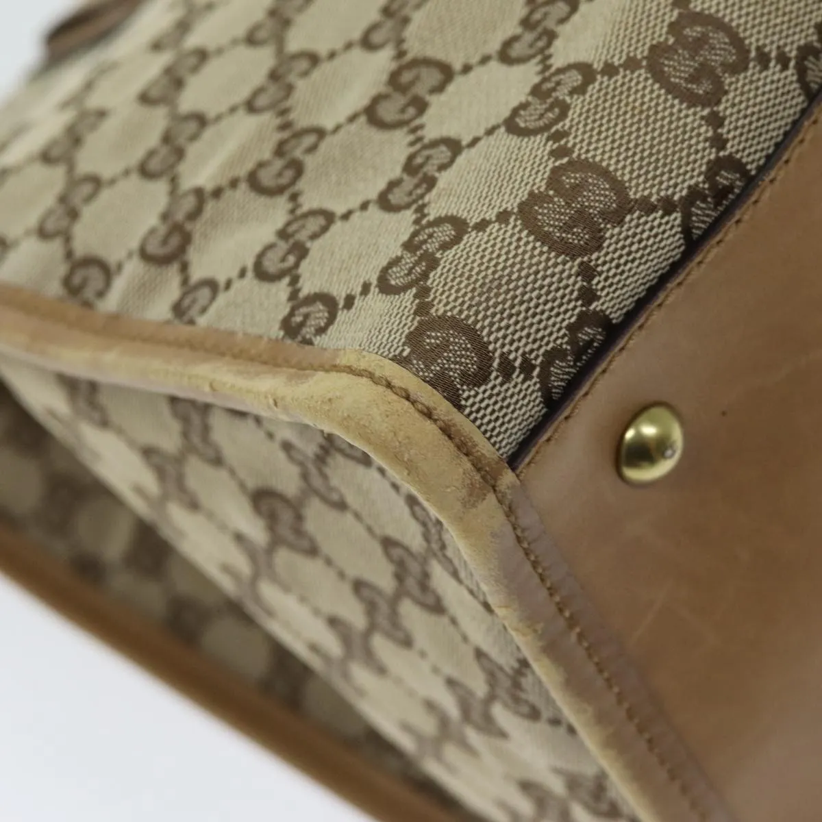 GUCCI GG Canvas Tote Bag Beige 109101 75976
