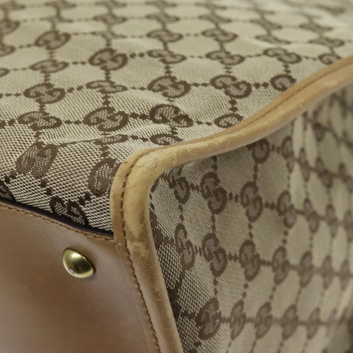 GUCCI GG Canvas Tote Bag Beige 109101 75976