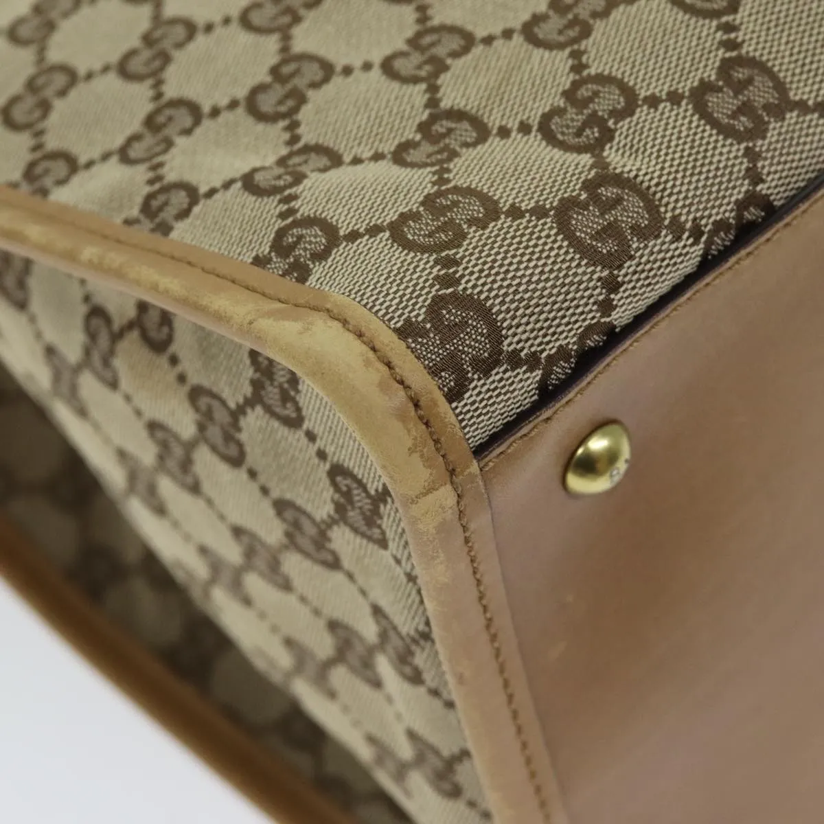 GUCCI GG Canvas Tote Bag Beige 109101 75976
