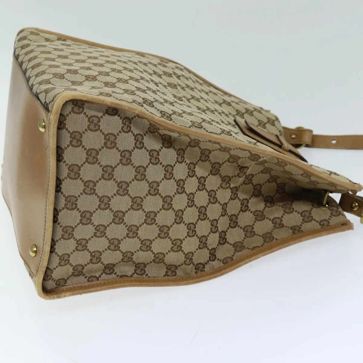 GUCCI GG Canvas Tote Bag Beige 109101 75976