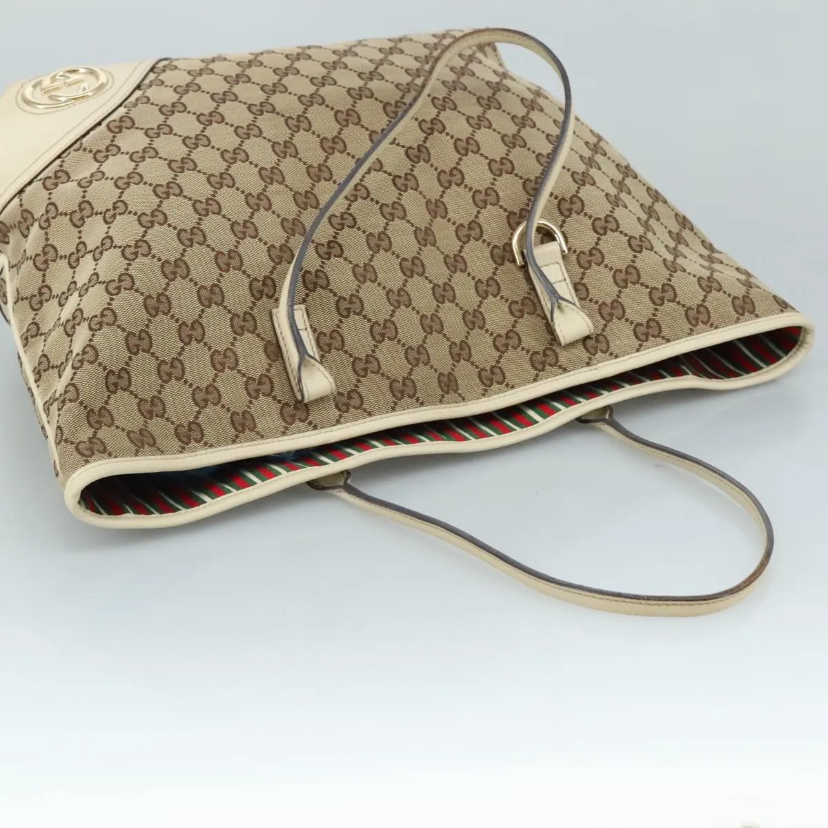 GUCCI GG Canvas Tote Bag Beige 169945 106810