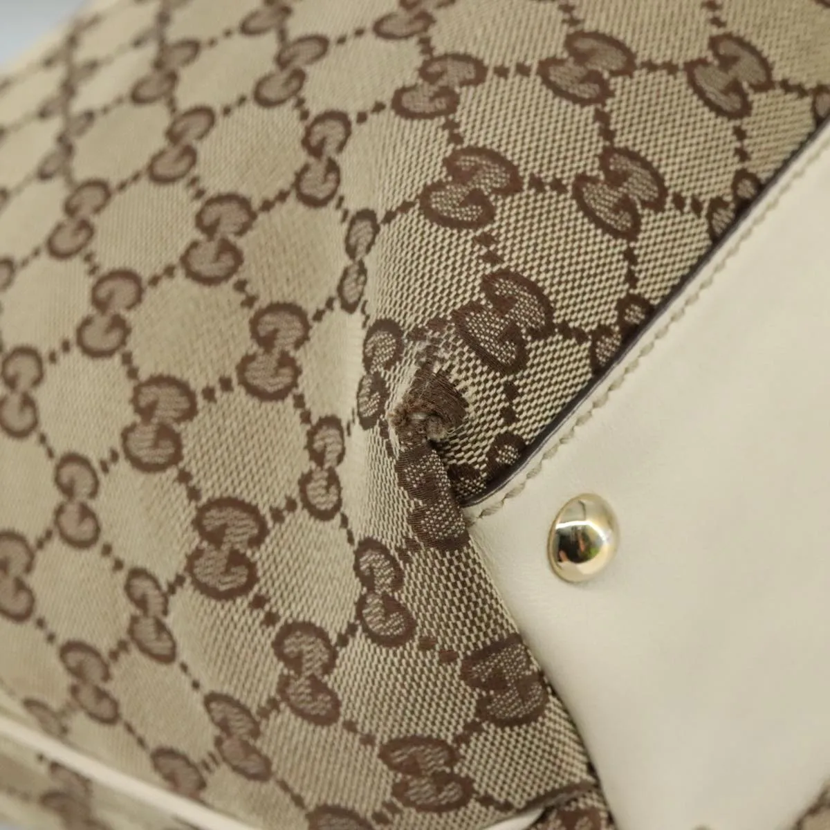 GUCCI GG Canvas Tote Bag Beige 169945 106810