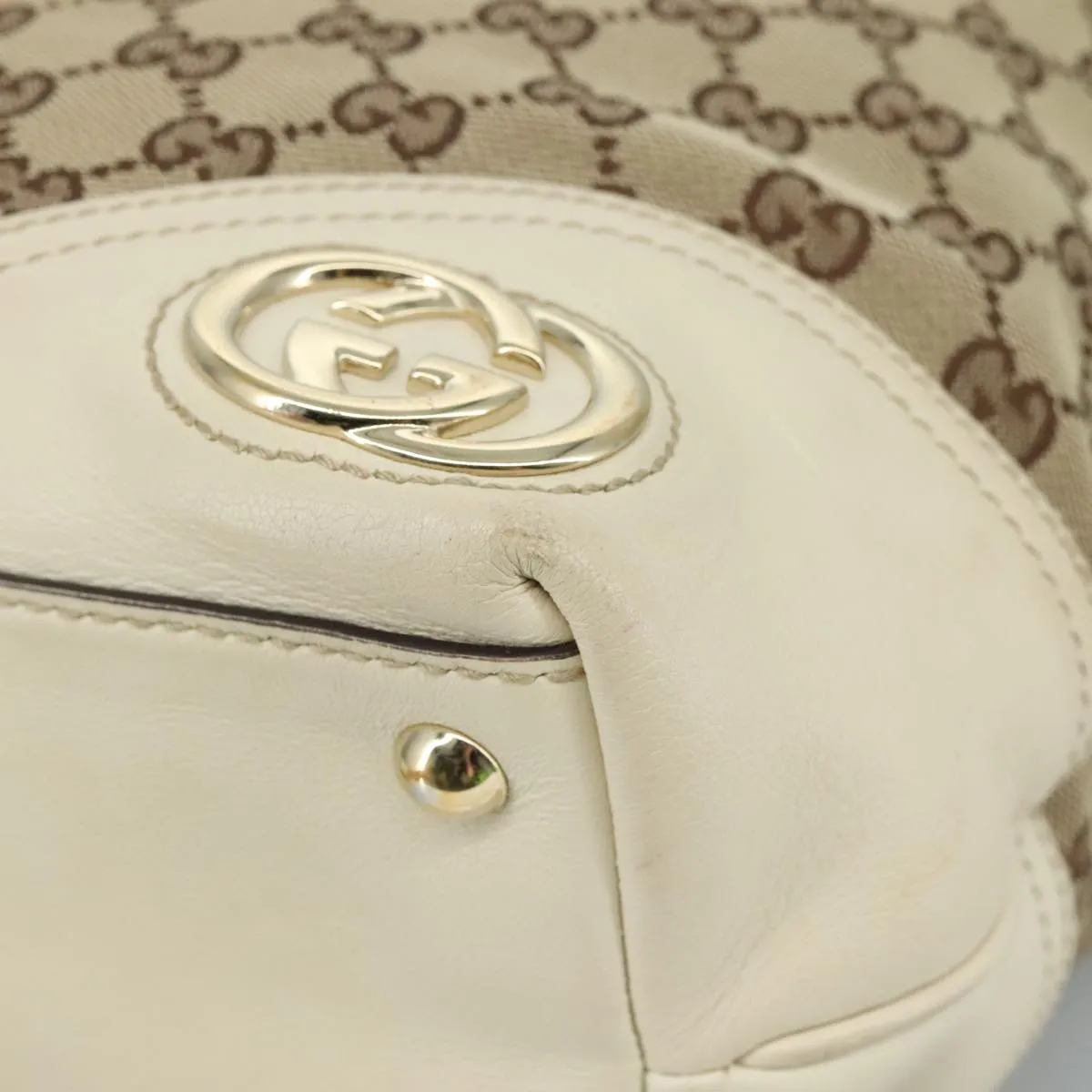GUCCI GG Canvas Tote Bag Beige 169945 106810