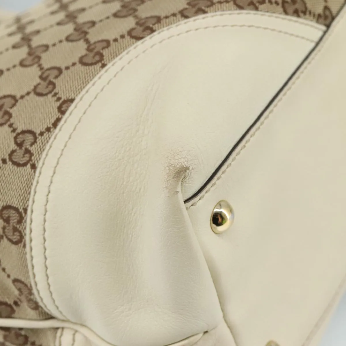 GUCCI GG Canvas Tote Bag Beige 169945 106810