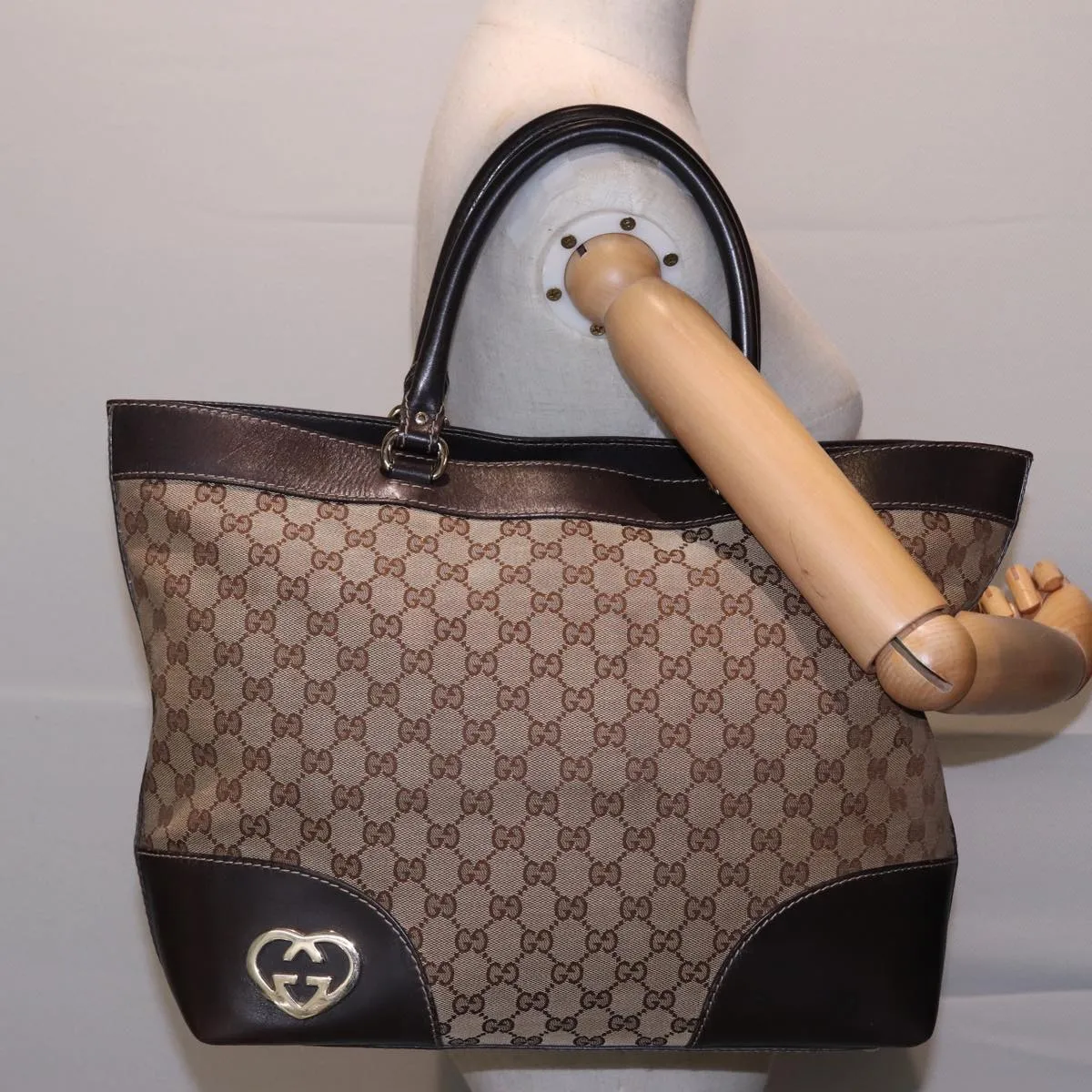 GUCCI GG Canvas Tote Bag Beige 257071 ac3048