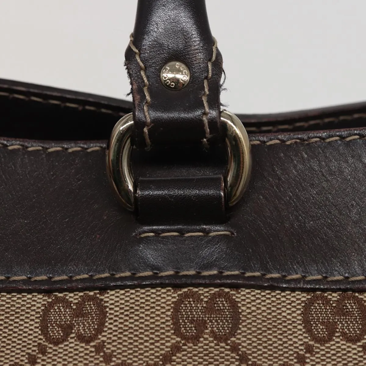 GUCCI GG Canvas Tote Bag Beige 257071 ac3048